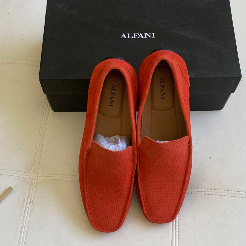Alfani Men's Vibrant Red Slip-On Loafers